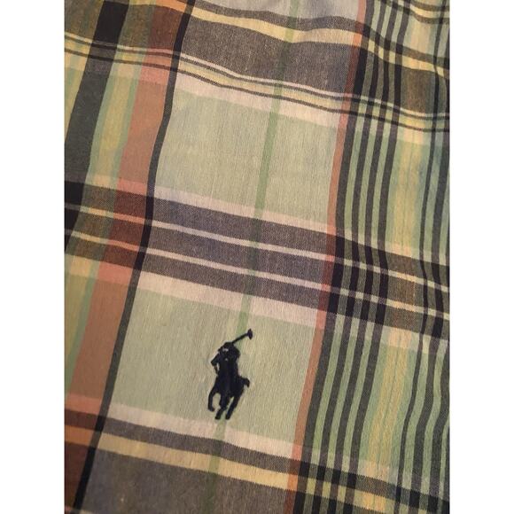 Ralph Lauren Classic Fit Mens Medium Button Up Short Sleeve Shirt Multicolored - Picture 3 of 9